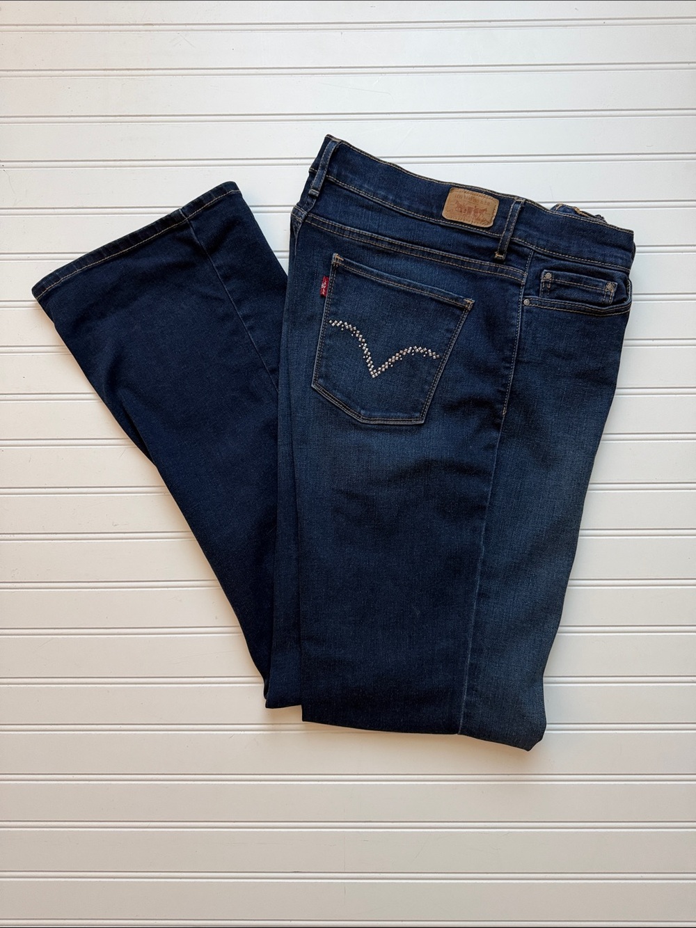 Levi’s Bootcut Denim Jeans 512 Perfectly Slimming Stretchy w/ pocket studs 14M